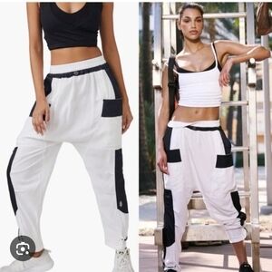 💕 FP Movement by Free People Tricked Out Colorblock Cargo Track Pants Sz.L